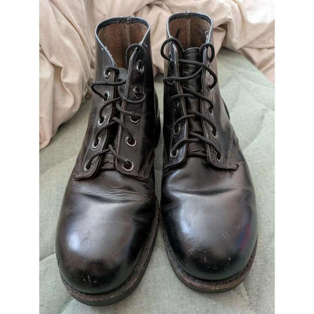 Vintage 50s BF Goodrich GJ Black Military Combat Boots Size 9.5